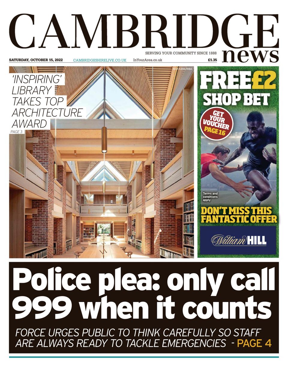 Cambridge NewsOctober 15, 2022 Newspaper Get your Digital Subscription