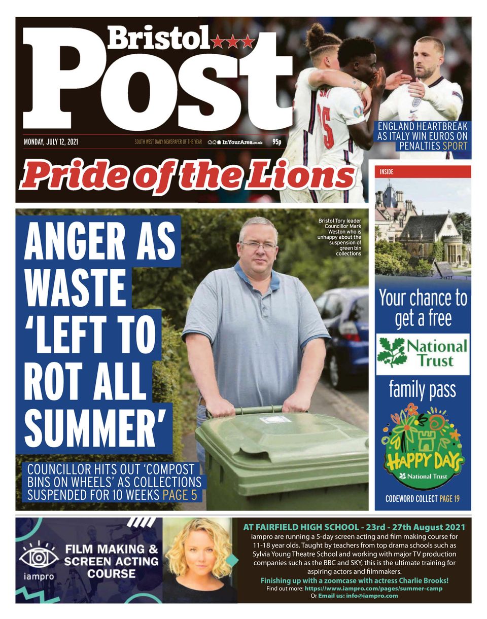 Bristol PostJuly 12, 2021 Newspaper Get your Digital Subscription