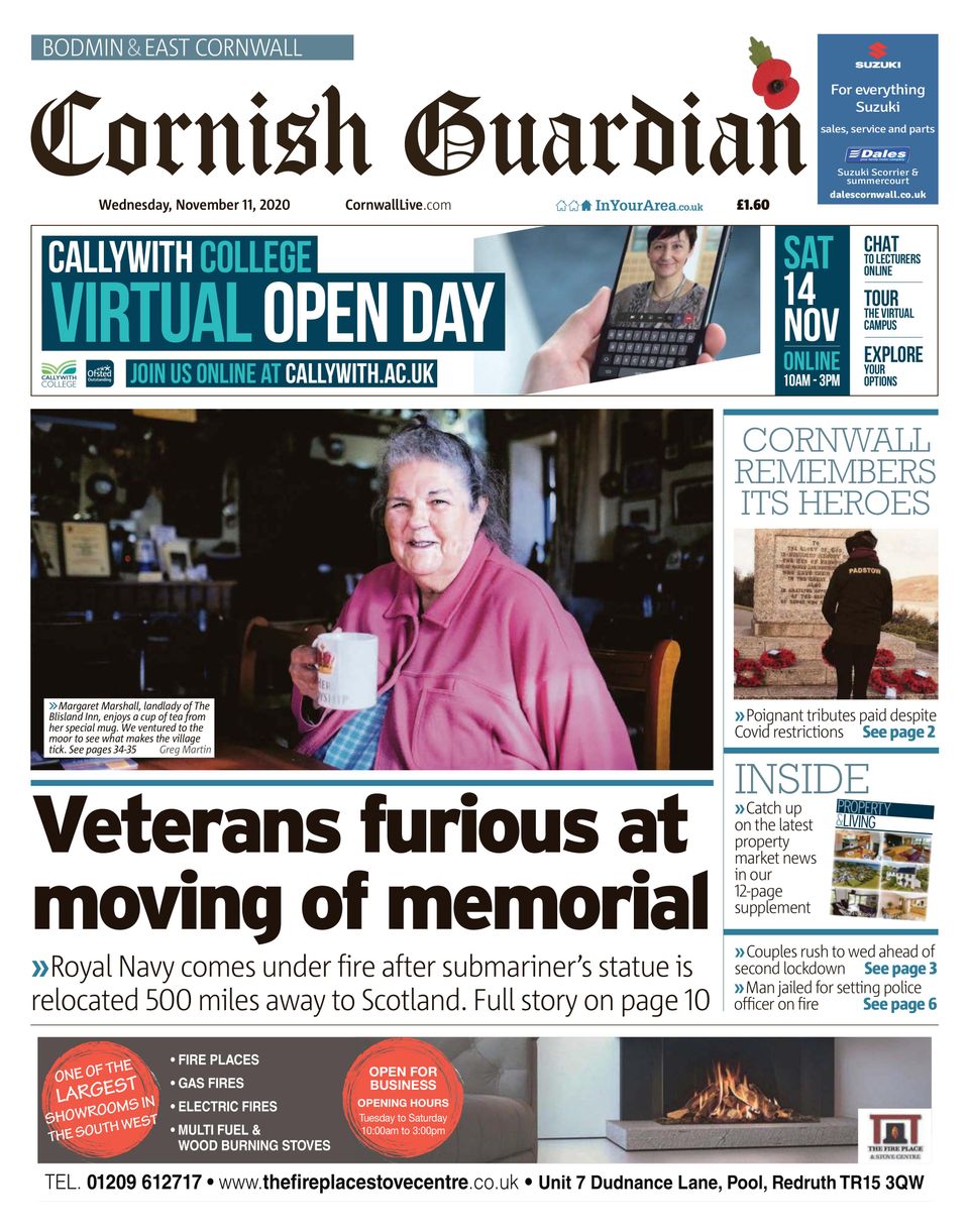Cornish GuardianNovember 11, 2020 Newspaper Get your Digital