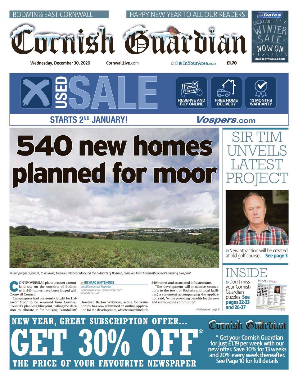 Cornish GuardianDecember 30, 2020 Newspaper Get your Digital