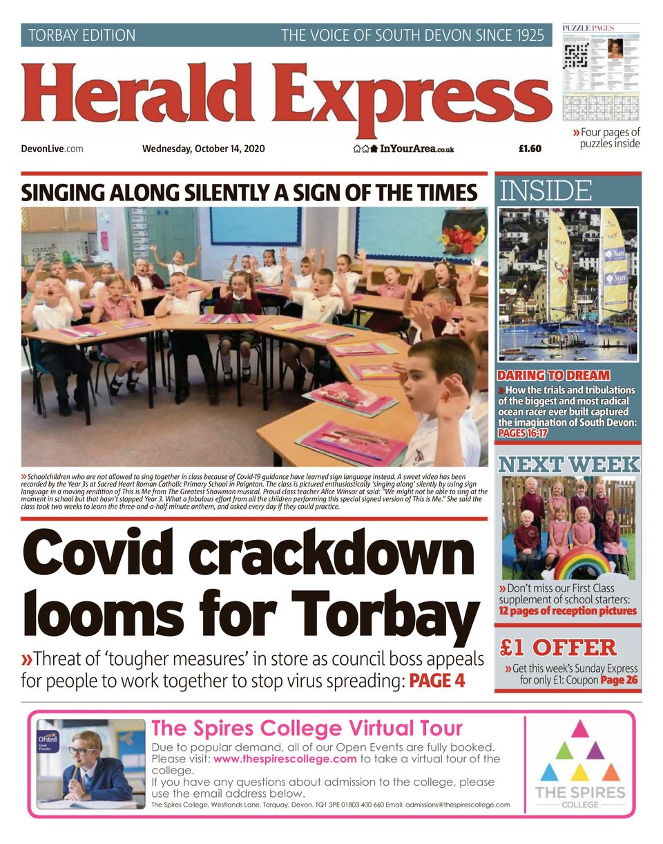 Herald ExpressOctober 14, 2020 Newspaper Get your Digital Subscription