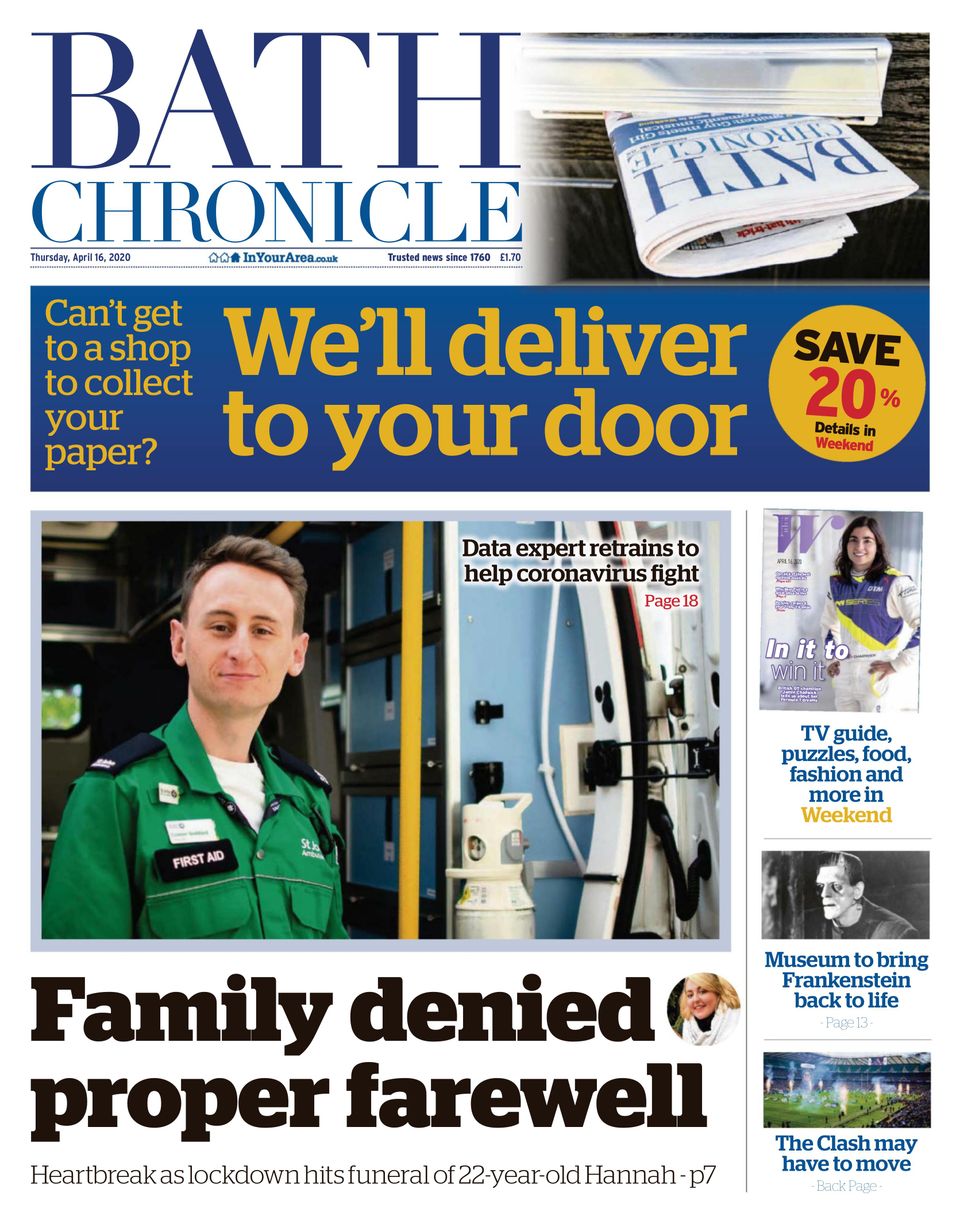 Bath ChronicleApril 16, 2020 Newspaper Get your Digital Subscription