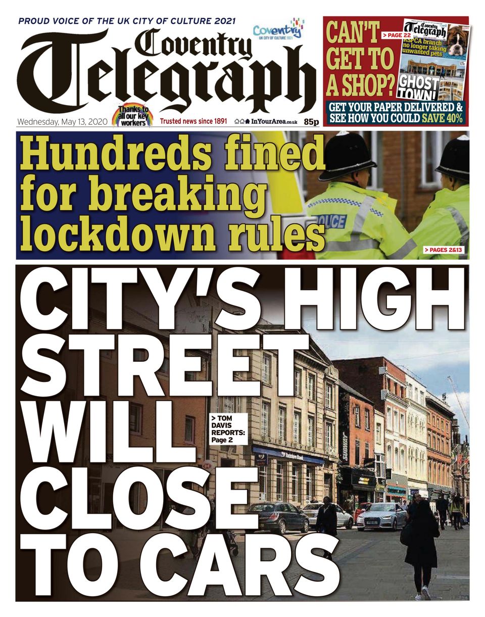 Coventry Telegraph May 13 2020 Newspaper Get Your Digital Subscription