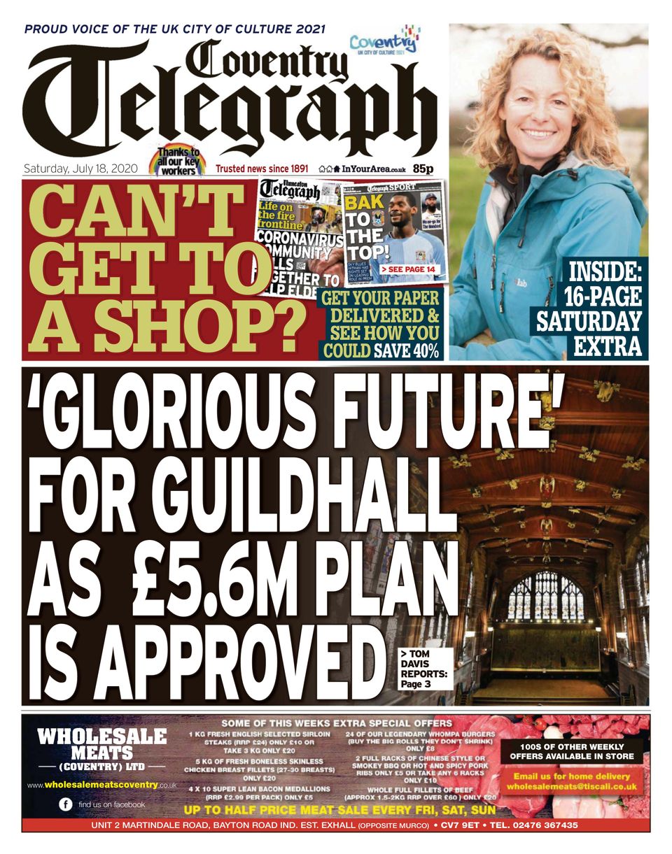 Coventry TelegraphJuly 18, 2020 Newspaper Get your Digital Subscription