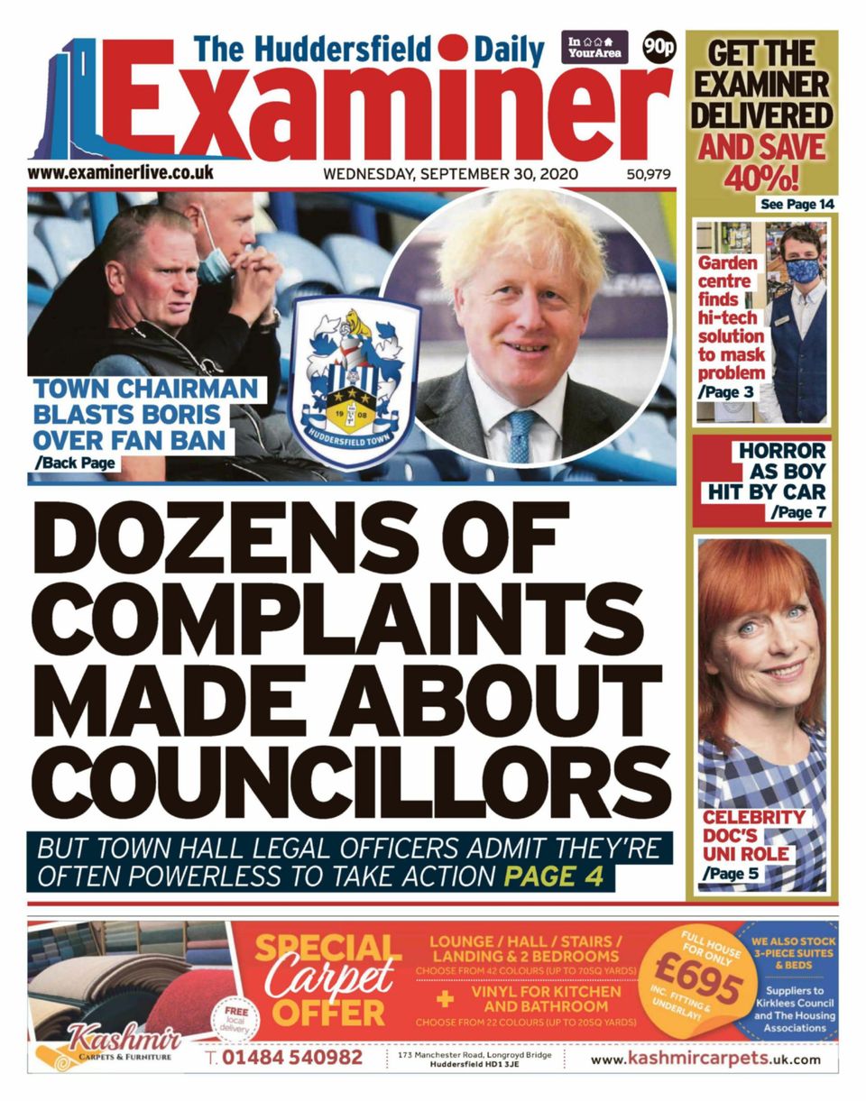 The Huddersfield Daily ExaminerSeptember 30, 2020 Magazine