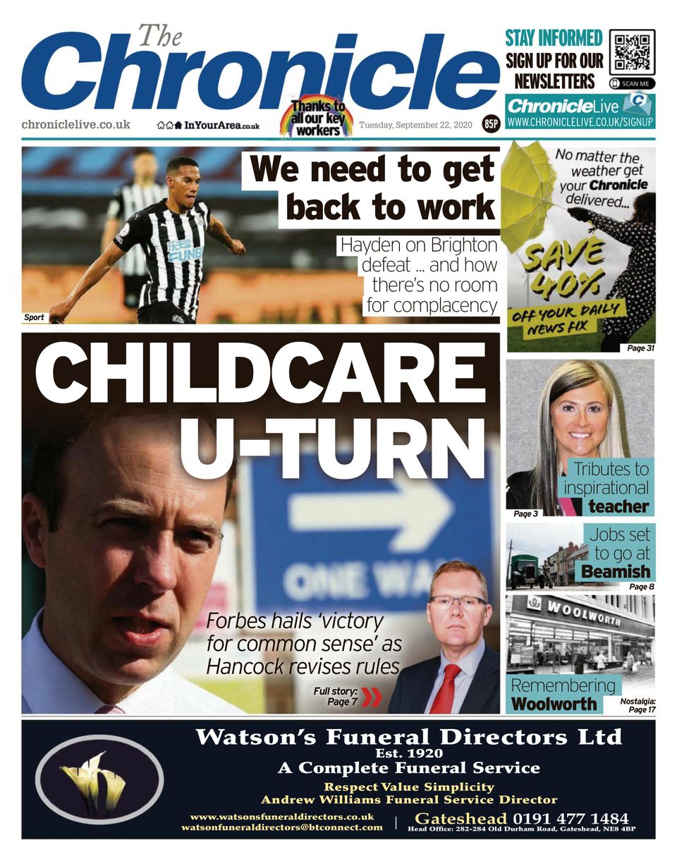 The ChronicleSeptember 22, 2020 Newspaper Get your Digital Subscription