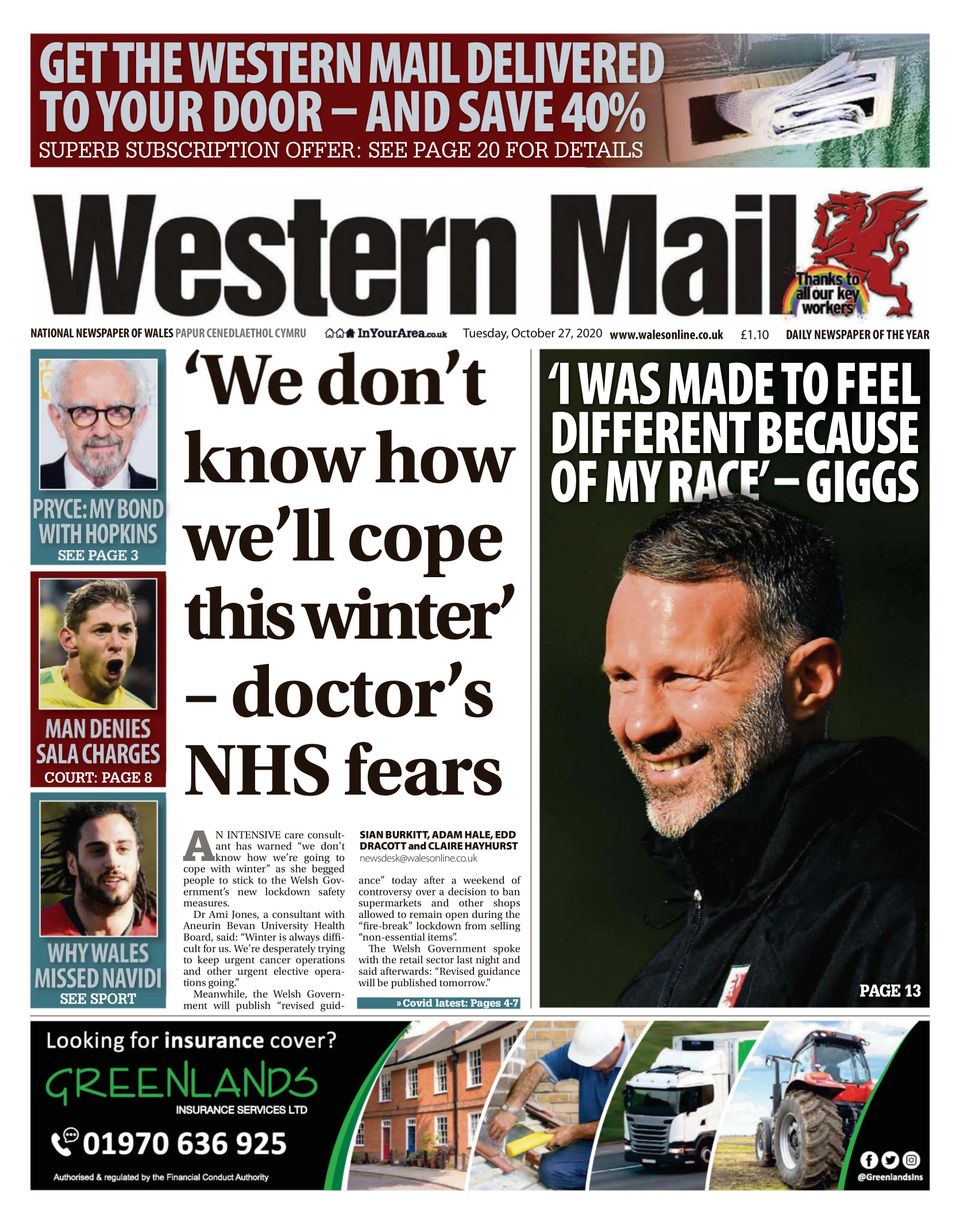 Western MailOctober 27, 2020 Newspaper Get your Digital Subscription