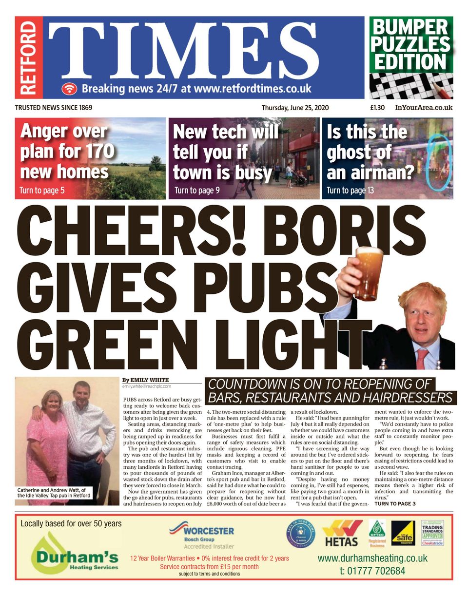 Retford TimesJune 25, 2020 Magazine Get your Digital Subscription
