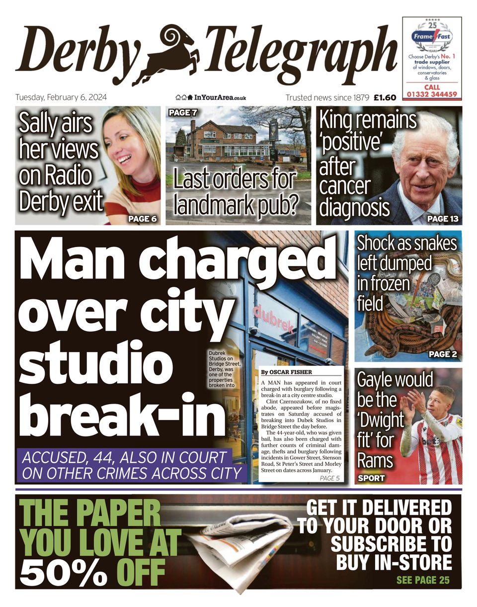 Derby Telegraph Newspaper - Get your Digital Subscription