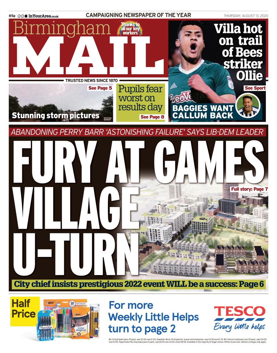 Birmingham MailAugust 13, 2020 Newspaper Get your Digital Subscription