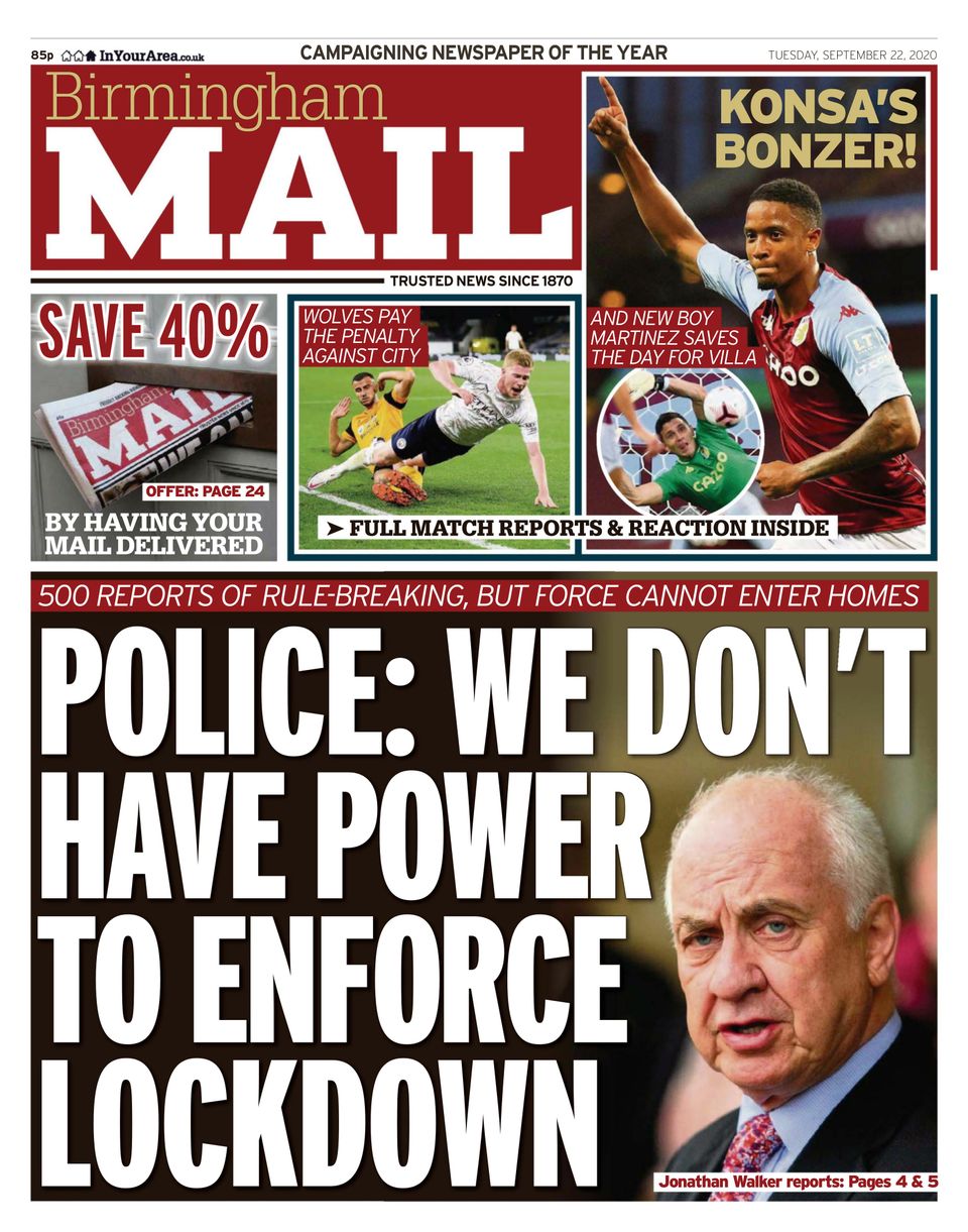Birmingham MailSeptember 22, 2020 Newspaper Get your Digital Subscription