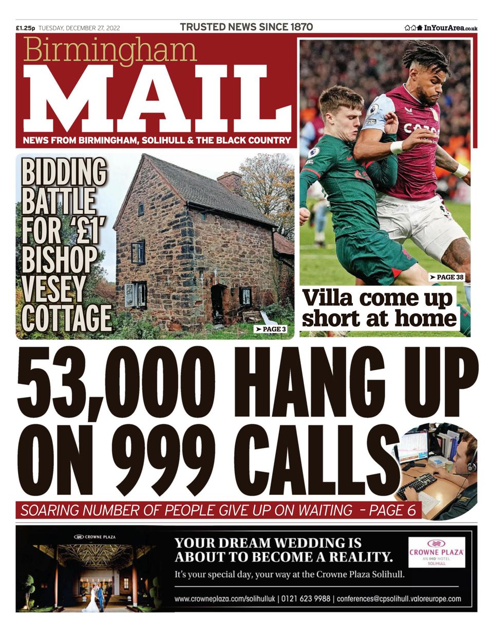 Birmingham MailDecember 27, 2022 Newspaper Get your Digital Subscription