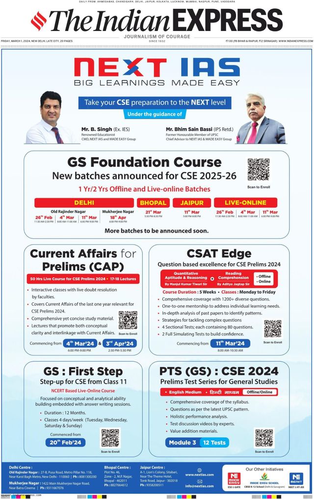 The Indian Express Delhi