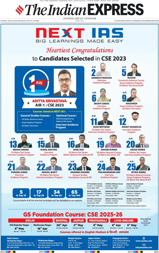 The Indian Express Delhi