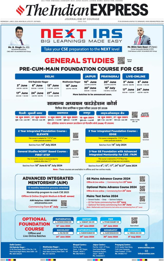 The Indian Express Delhi