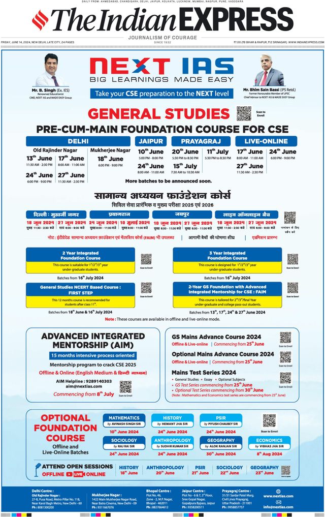 The Indian Express Delhi