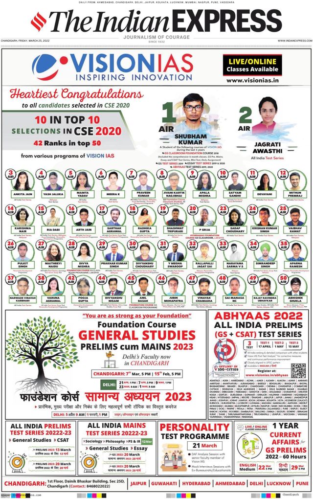The Indian Express Chandigarh
