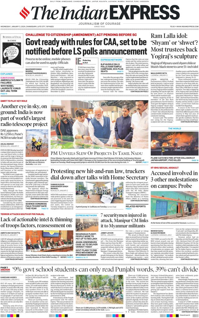 The Indian Express Chandigarh