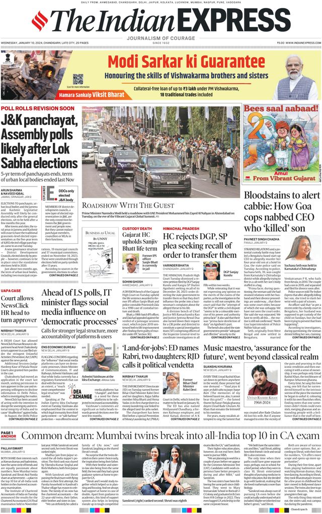 The Indian Express Chandigarh