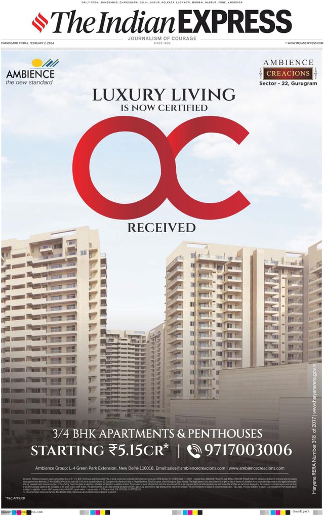 The Indian Express Chandigarh