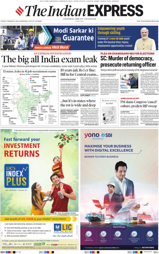 The Indian Express Chandigarh
