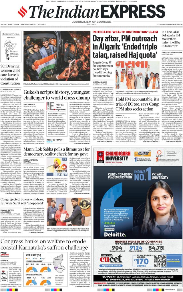 The Indian Express Chandigarh