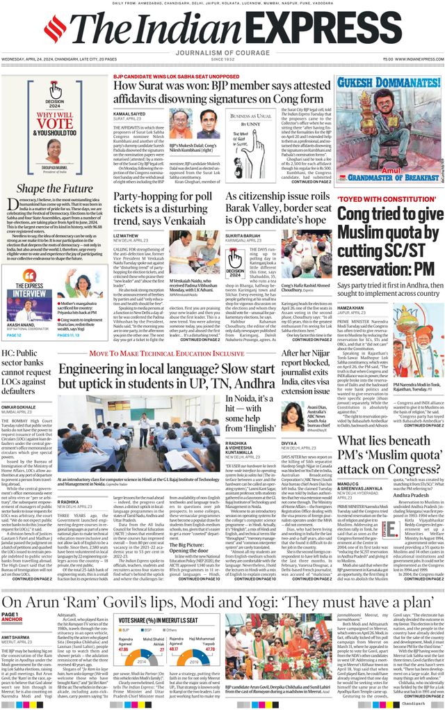 The Indian Express Chandigarh