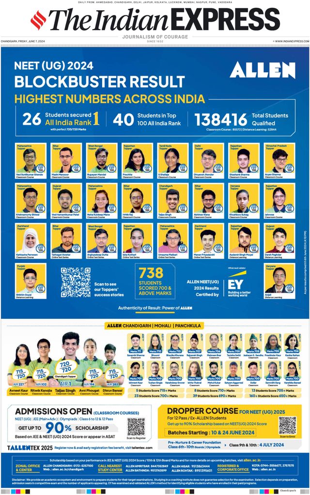 The Indian Express Chandigarh