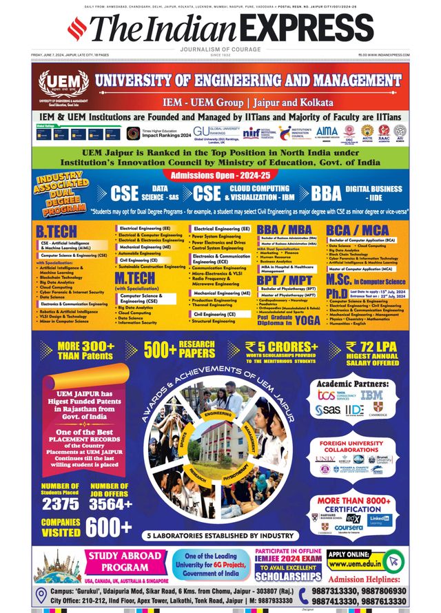 The Indian Express Jaipur