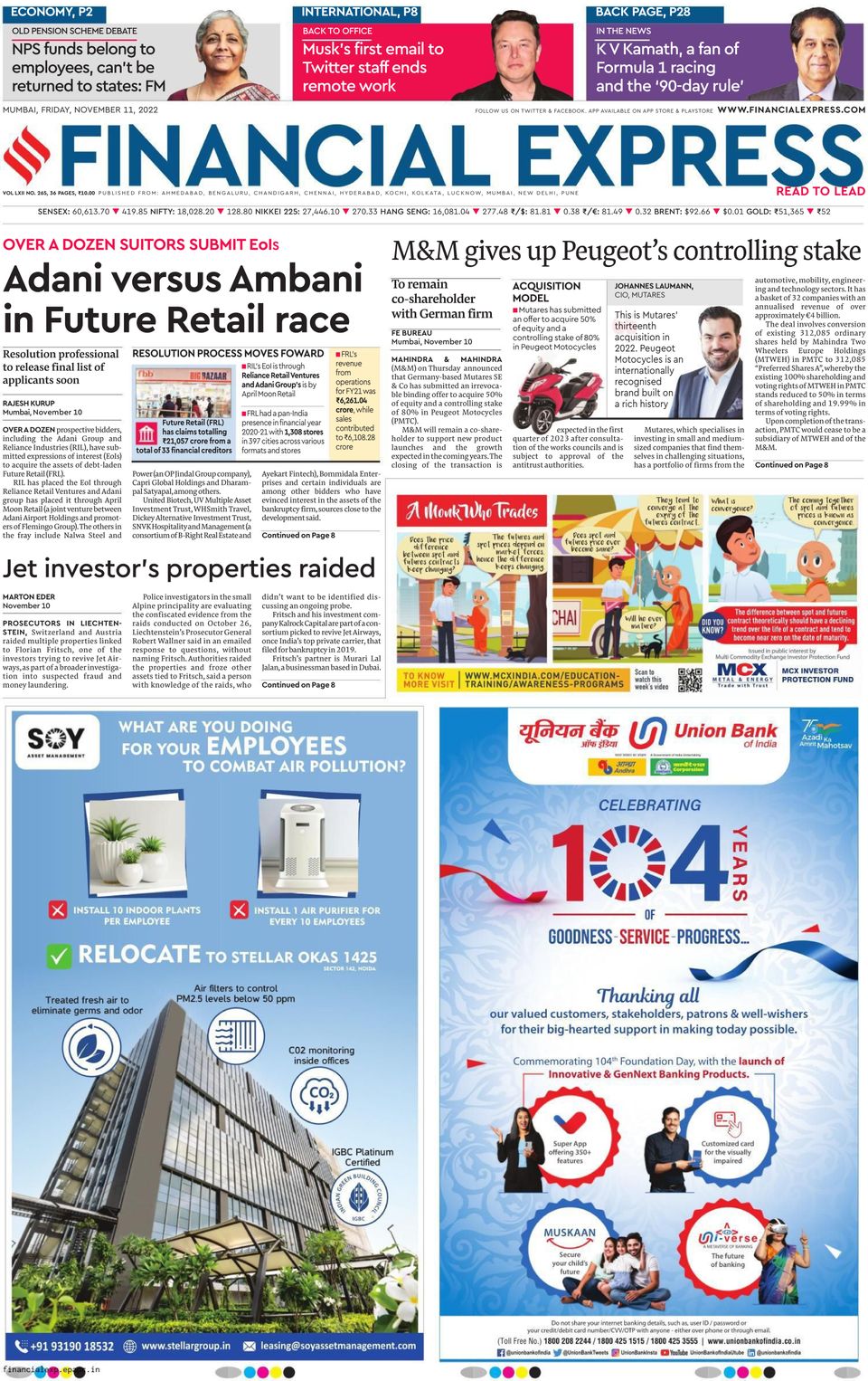 Get digital access to Financial Express Mumbai - November 11, 2022 ...