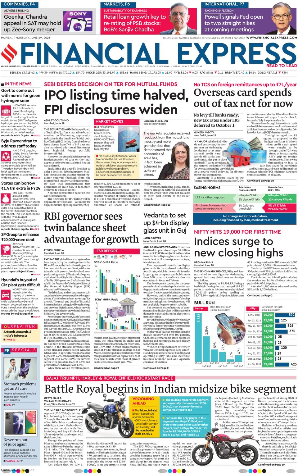 Financial Express Mumbai-June 29, 2023 Magazine
