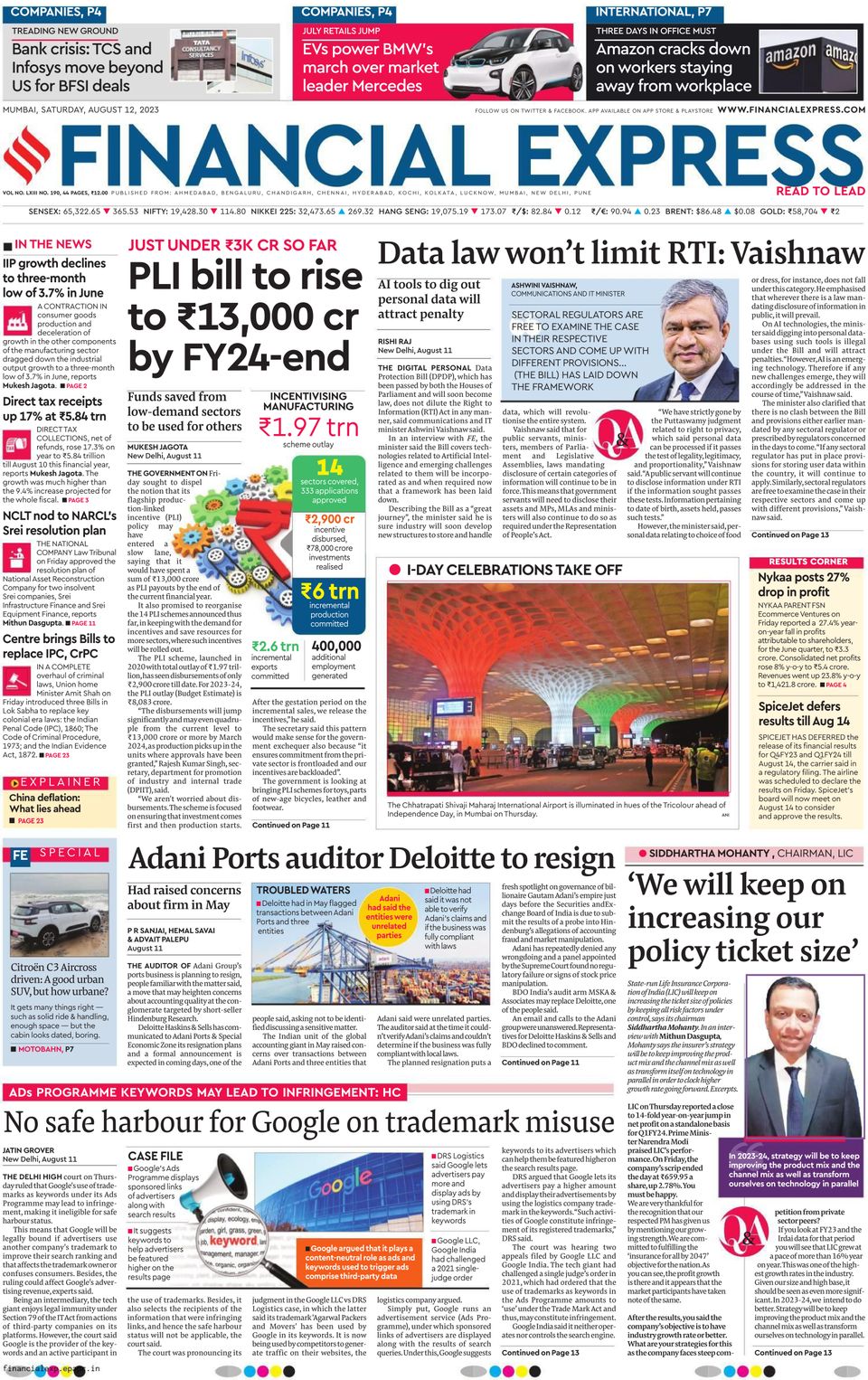 Get digital access to Financial Express Mumbai - August 12, 2023 issue ...