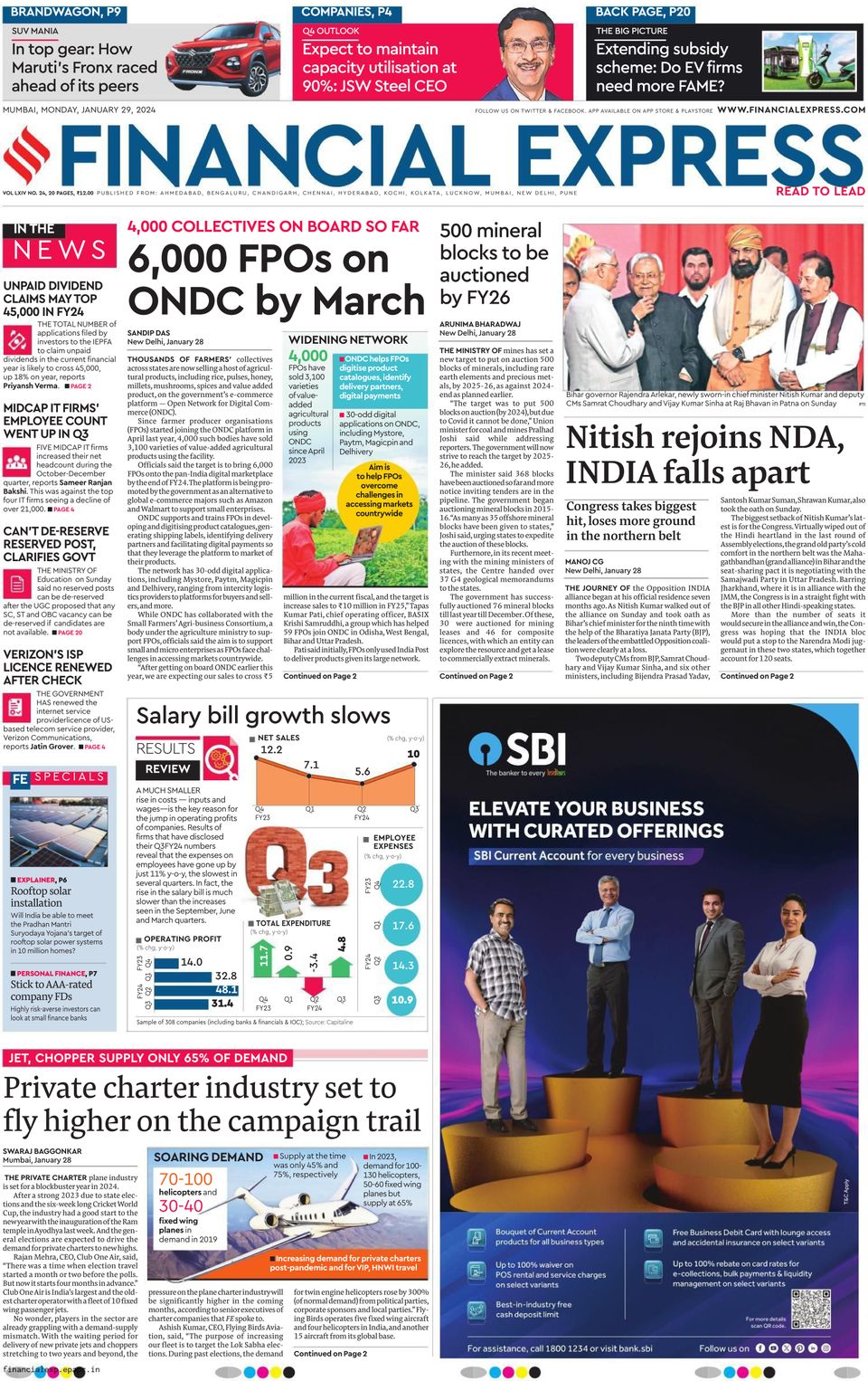 Financial Express Mumbai-January 29, 2024 Magazine