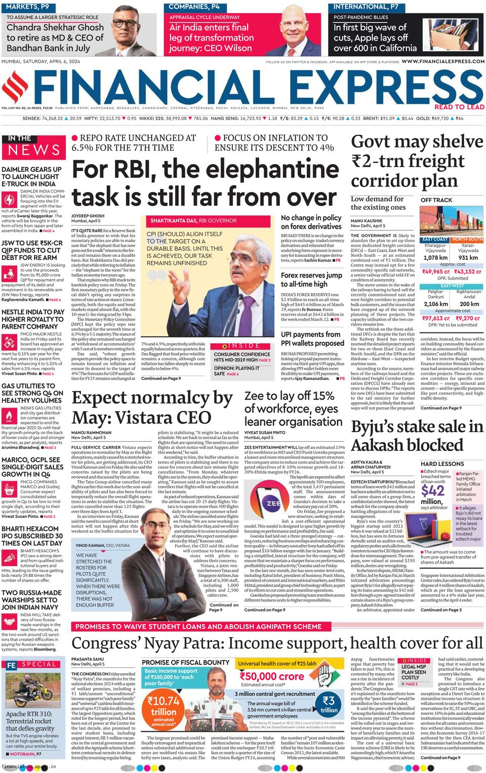 Get digital access to Financial Express Mumbai - April 06, 2024 issue ...