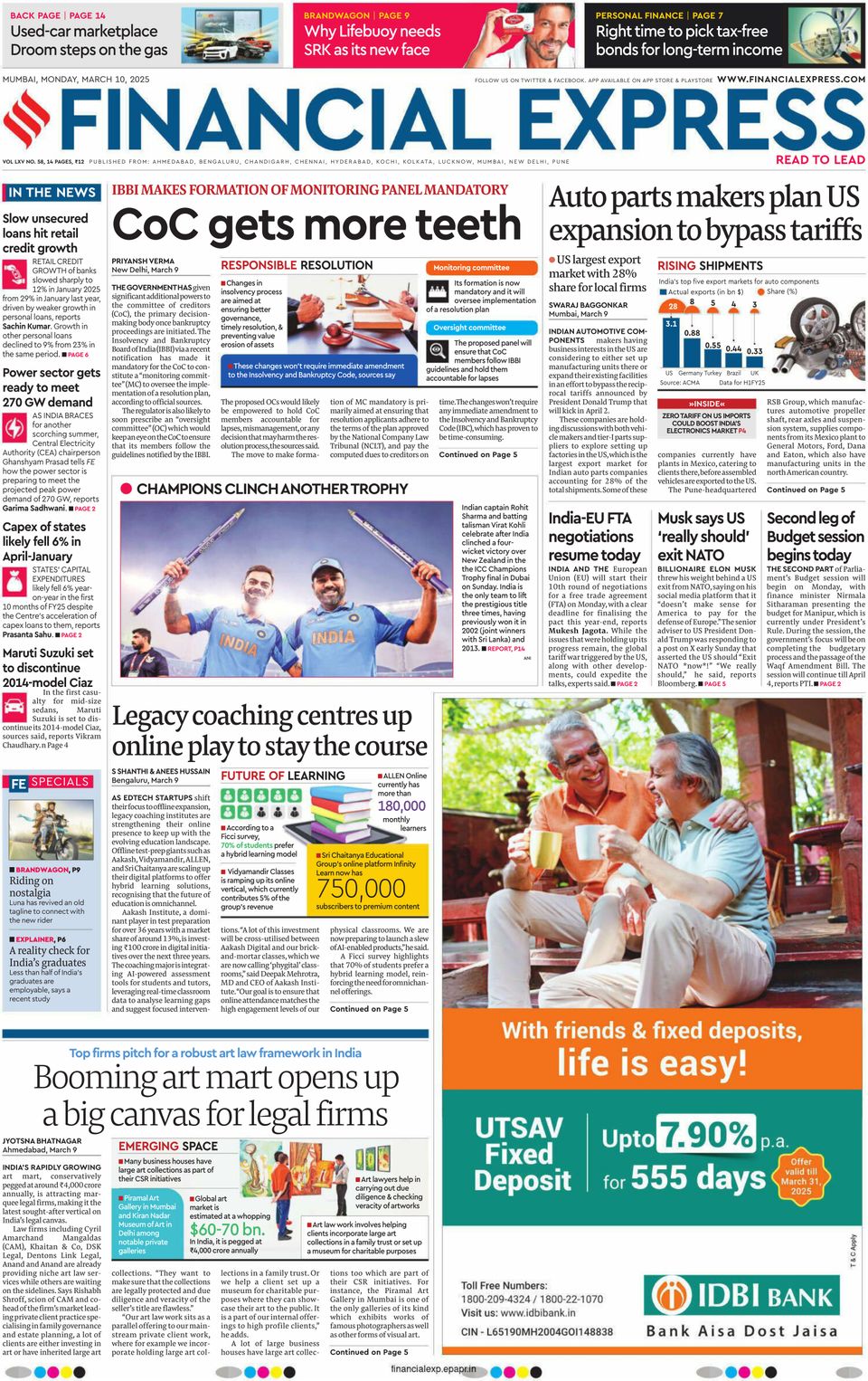 Get digital access to Financial Express Mumbai - March 10, 2025 issue ...