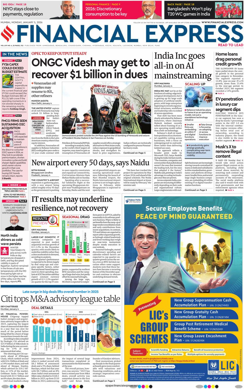Get digital access to Financial Express Mumbai - January 05, 2026 issue ...