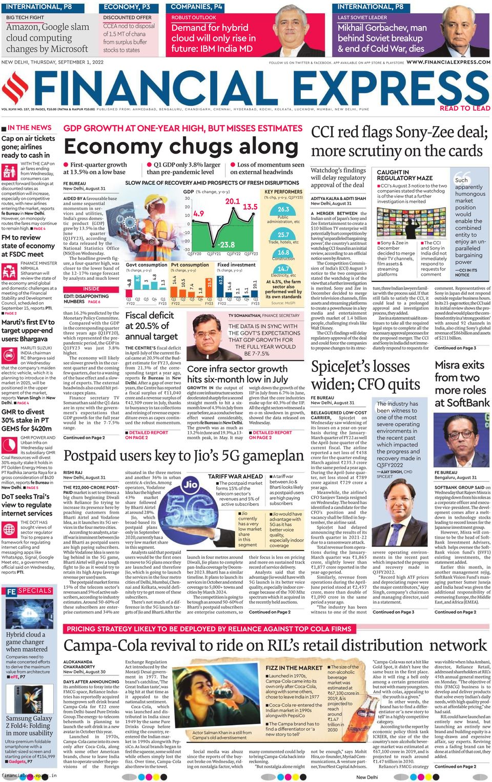 Financial Express Delhi-September 01, 2022 Newspaper