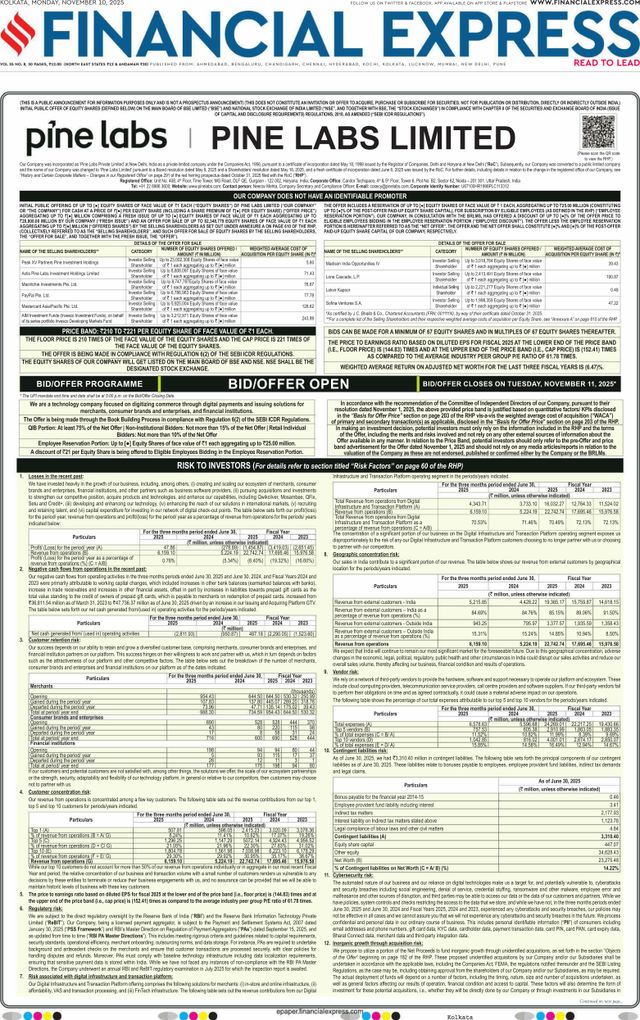 Financial Express Kolkata