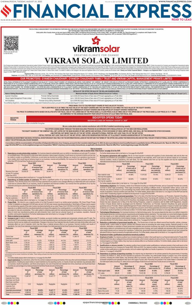 Financial Express Chennai