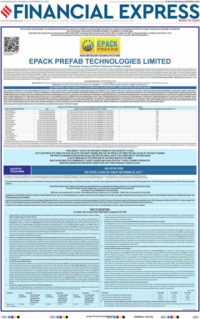 Financial Express Chennai