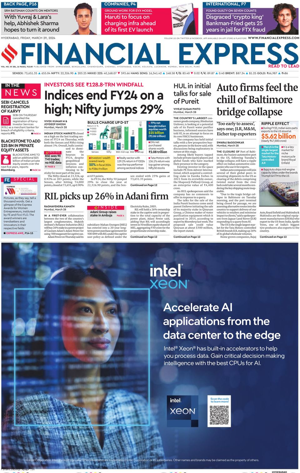 Financial Express Hyderabad Newspaper - Get your Digital Subscription