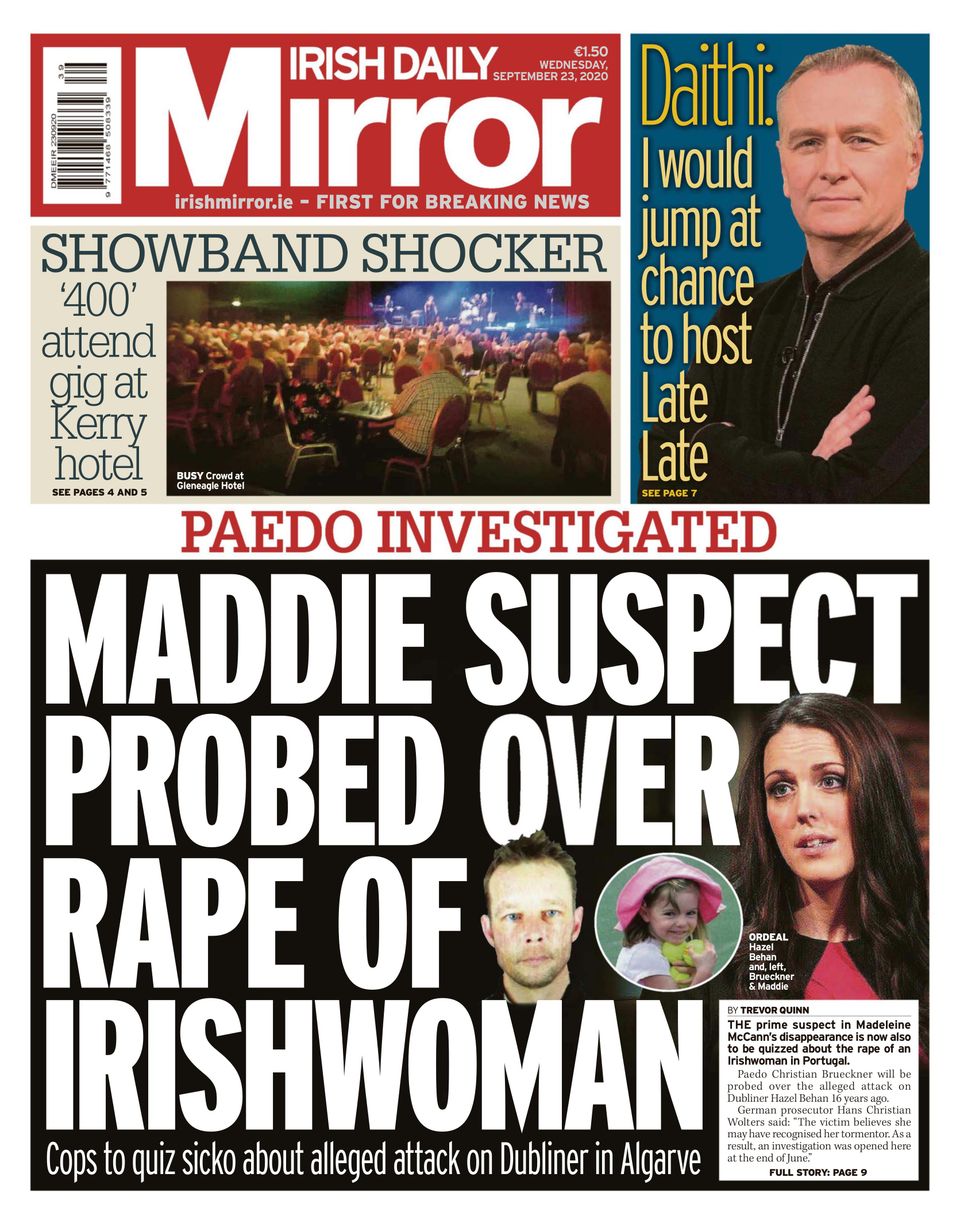 Irish Daily MirrorSeptember 23, 2020 Newspaper