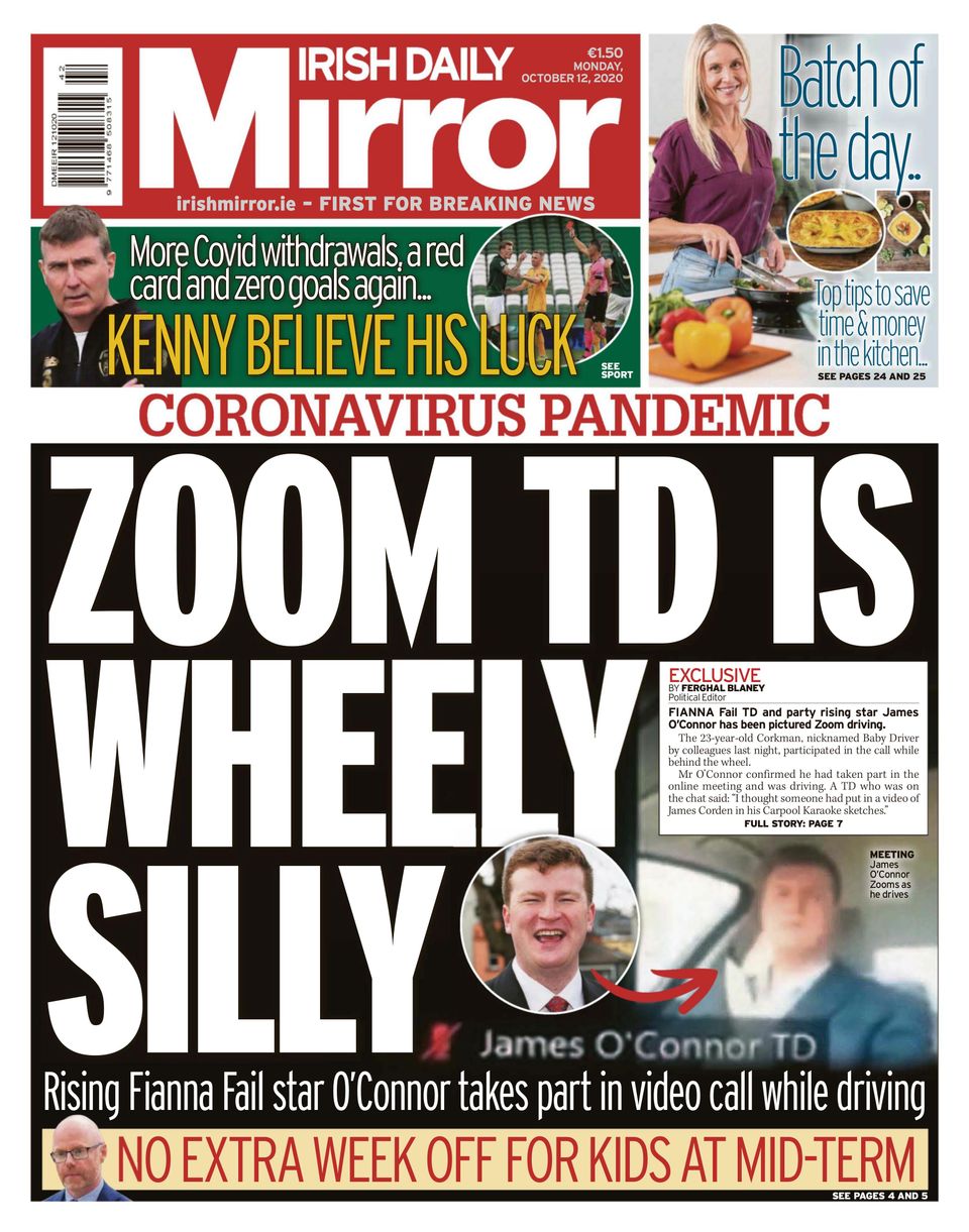 Irish Daily MirrorOctober 12, 2020 Newspaper Get your Digital Subscription