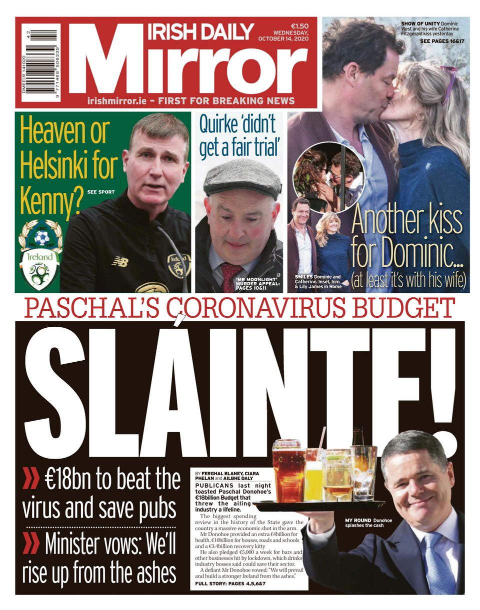 Irish Daily MirrorOctober 14, 2020 Newspaper Get your Digital Subscription