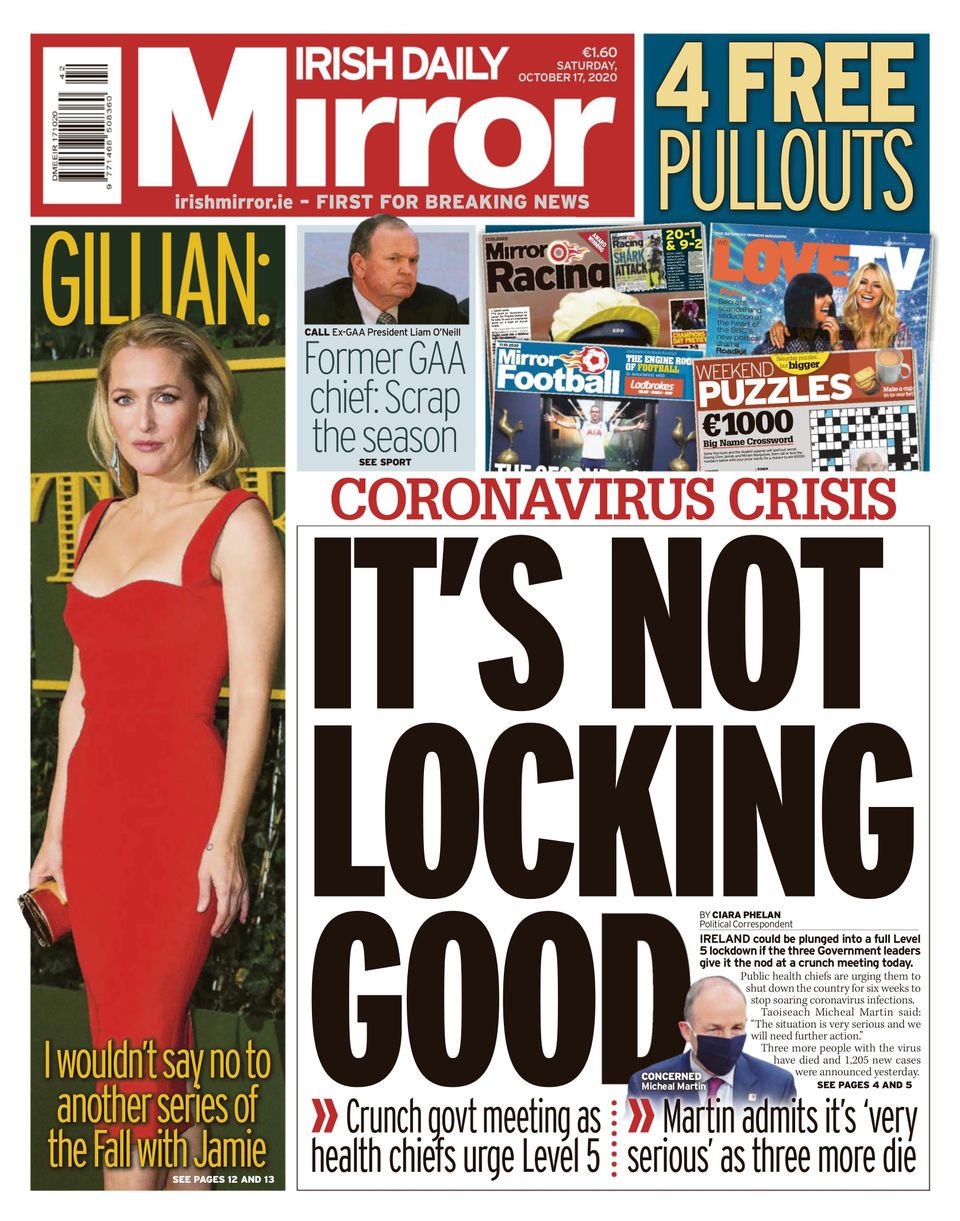 Irish Daily MirrorOctober 17, 2020 Newspaper Get your Digital Subscription