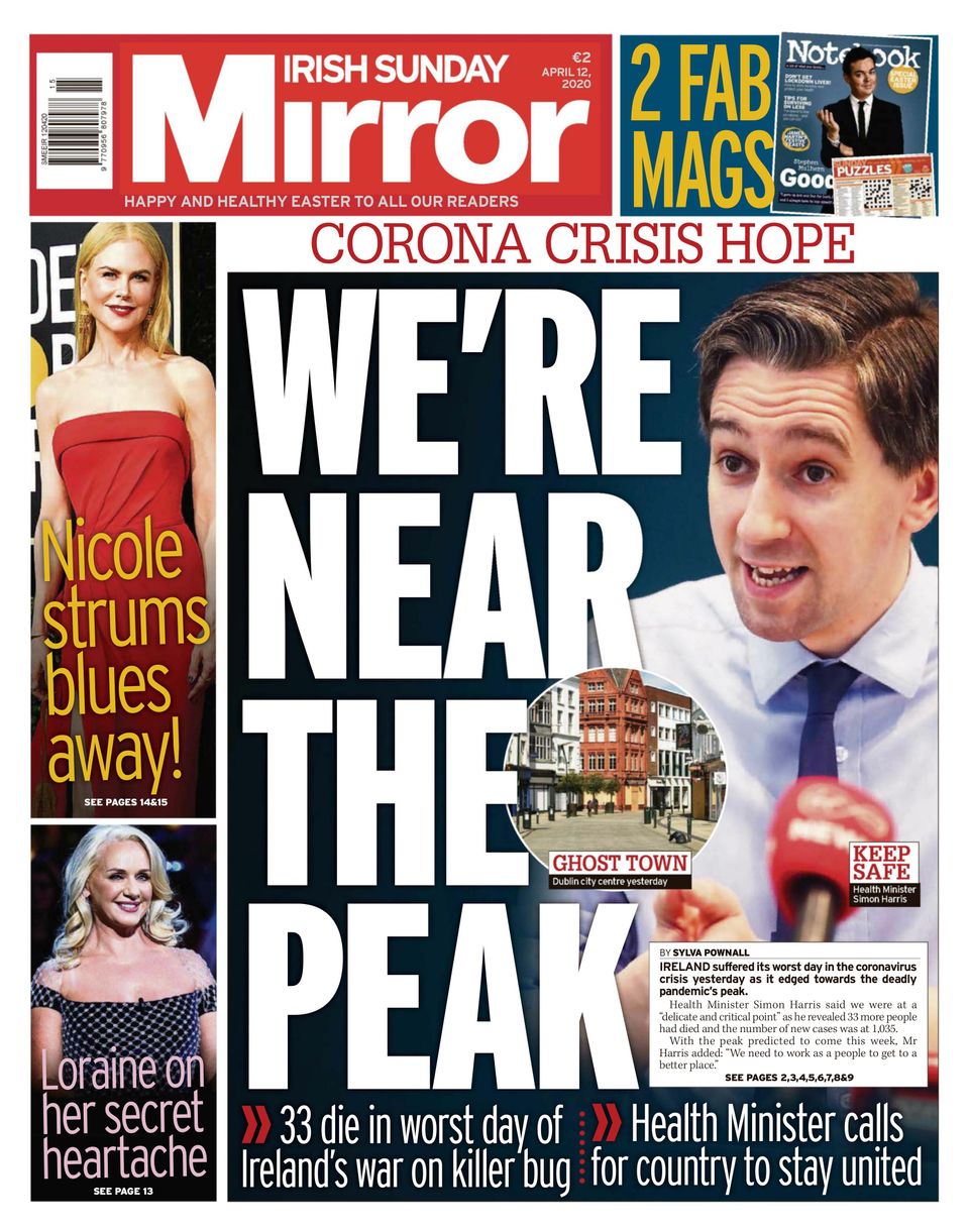 Irish Sunday MirrorApril 12, 2020 Newspaper Get your Digital