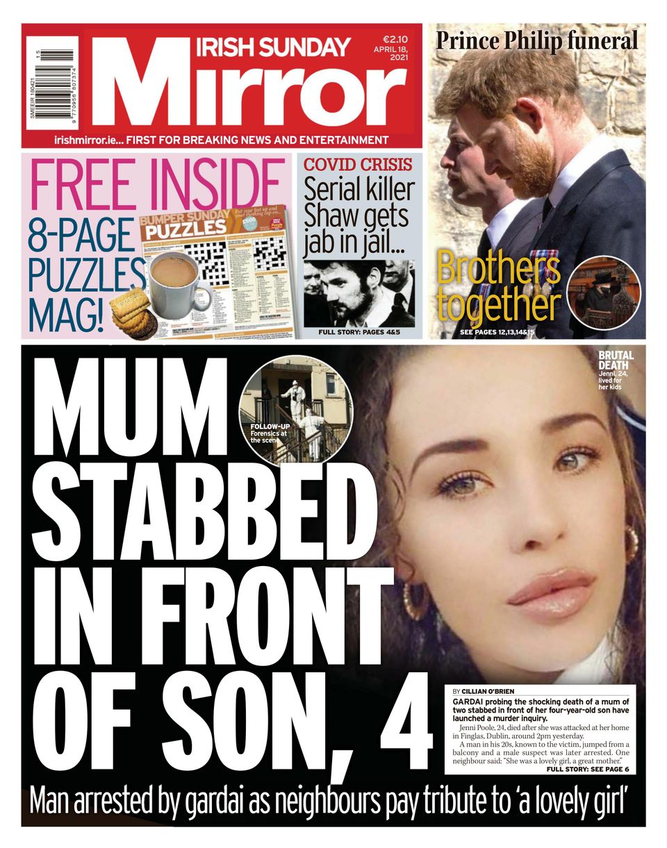 Irish Sunday MirrorApril 18, 2021 Newspaper Get your Digital