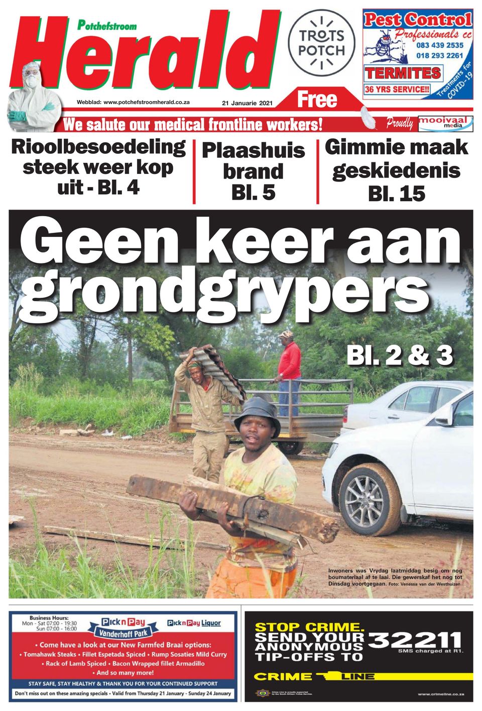 Potchefstroom HeraldJanuary 21, 2021 Newspaper