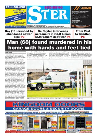 Sedibeng Ster  Cover - December 07, 2022 Edition