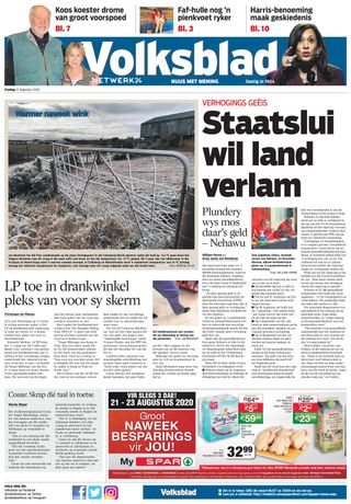 Volksblad - November 03, 2020 Volksblad Cover - November 03, 2020 Edition